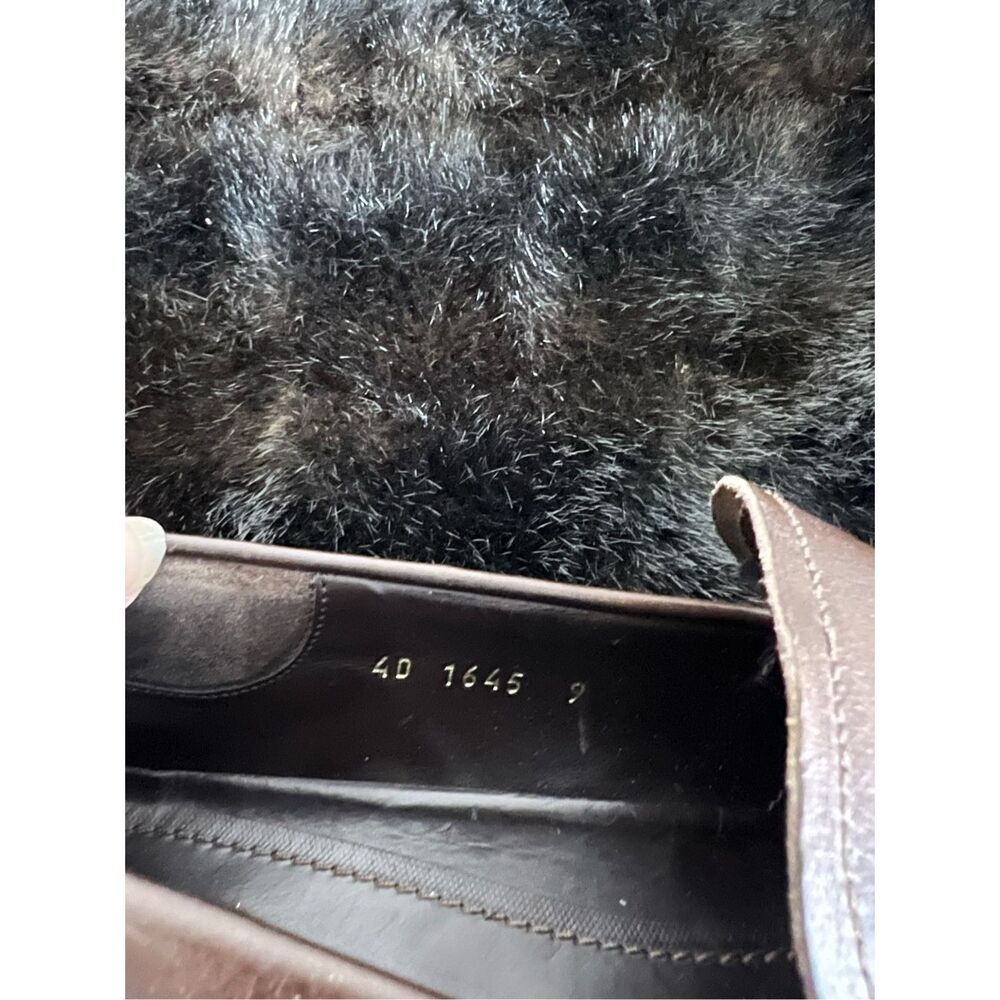 Prada 4d 1645 leather coffee brown loafer shoe 9 - Picture 7 of 10